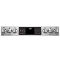 Stainless Steel Café Series 30 inch Slide-In Front Control Dual-Fuel Range with Warming Drawer