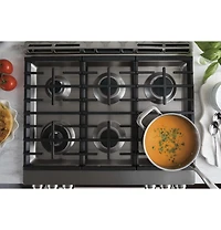 Stainless Steel Café Series 30 inch Slide-In Front Control Dual-Fuel Range with Warming Drawer