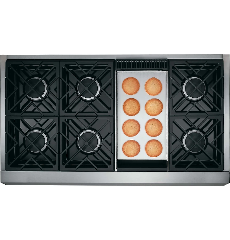 Café 48 inch Stainless Dual-Fuel 6 Burner Professional Range