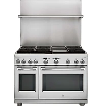 Café 48 inch Stainless Dual-Fuel 6 Burner Professional Range