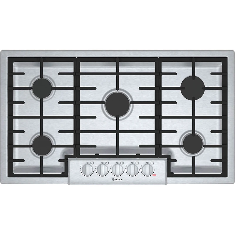 800 Series 36 inch Stainless 5 Burner Gas Cooktop - OPEN BOX