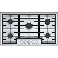 800 Series 36 inch Stainless 5 Burner Gas Cooktop - OPEN BOX
