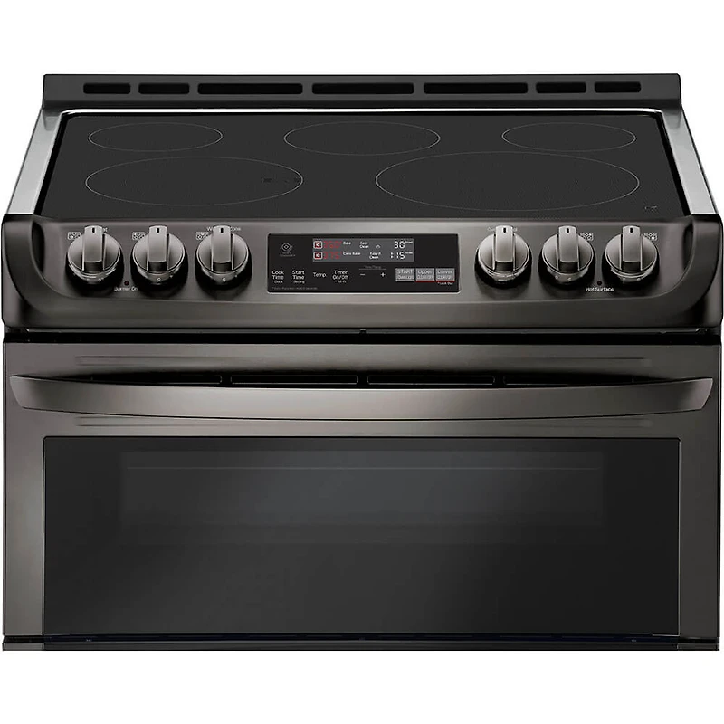 7.3 Cu. Ft. Black Stainless Slide-In Double Oven Electric Range