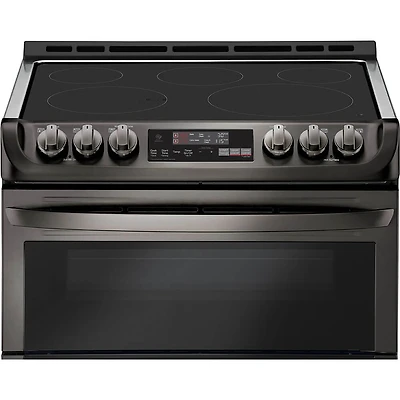 7.3 Cu. Ft. Black Stainless Slide-In Double Oven Electric Range