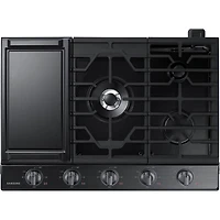 30 inch Black Stainless 5 Burner Gas Cooktop - OPEN BOX