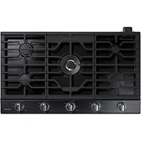 36 inch Black Stainless 5 Burner Gas Cooktop