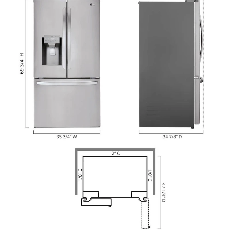 26 Cu. Ft. Stainless French Door Refrigerator