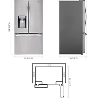 26 Cu. Ft. Stainless French Door Refrigerator