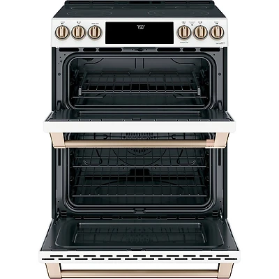 7 Cu. Ft. Matte White Double Oven Convection Range