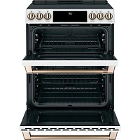 7 Cu. Ft. Matte White Induction and Convection Double Oven Range