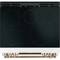 7 Cu. Ft. Matte White Induction and Convection Double Oven Range