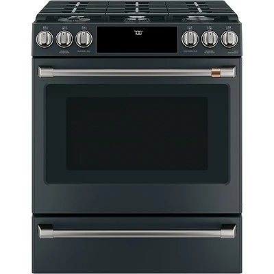 Black Front Control Gas Range Handle and Knob Set