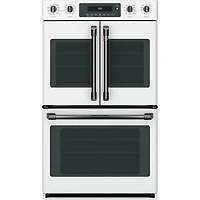 Black French Door Double Wall Oven Handles