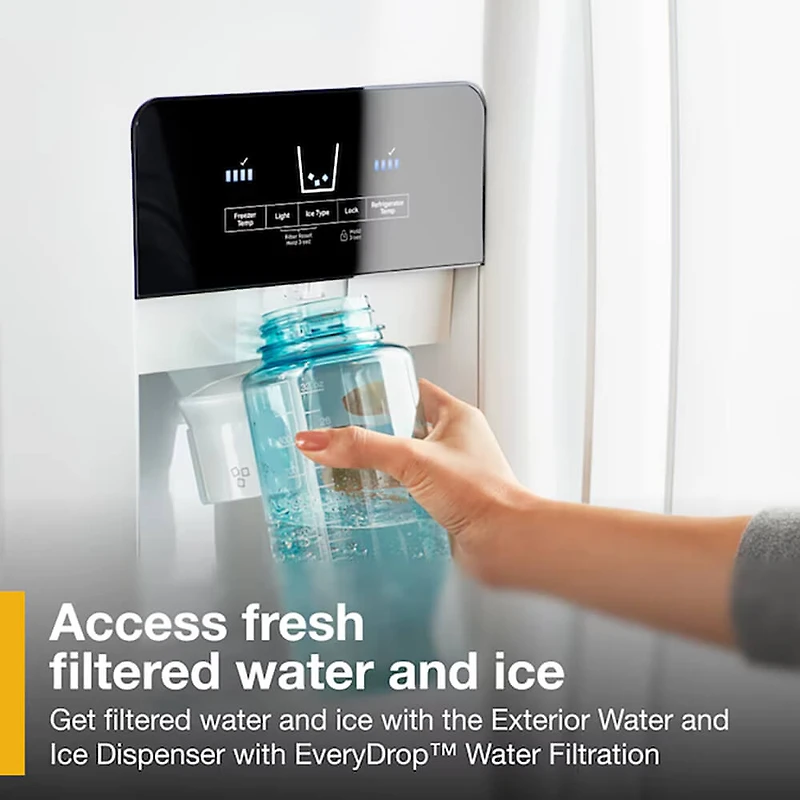 25 Cu. Ft. White Side-by-Side Refrigerator - OPEN BOX