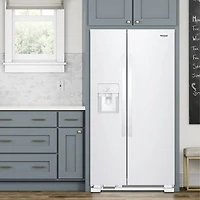 25 Cu. Ft. White Side-by-Side Refrigerator - OPEN BOX