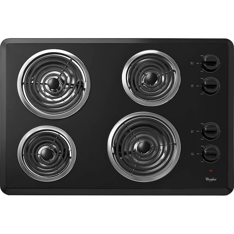 30 inch Black 4 Burner Electric Coil Cooktop
