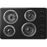 30 inch Black 4 Burner Electric Coil Cooktop