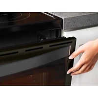 6.4 Cu. Ft. Black Stainless 5 Burner Electric Range