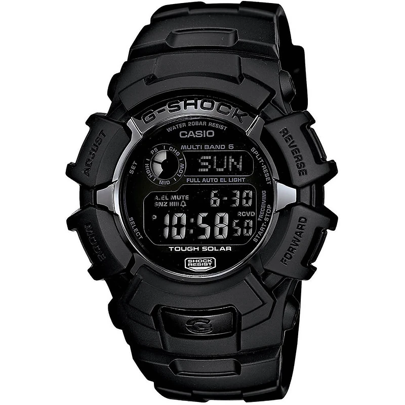 Mens Black G-Shock Solar Atomic Watch