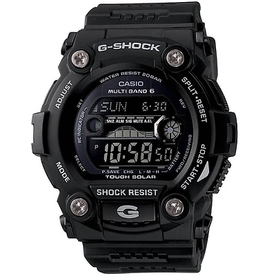 Mens Black G-Shock Solar Atomic Watch