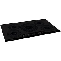 36 inch Black 5 Burner Induction Cooktop