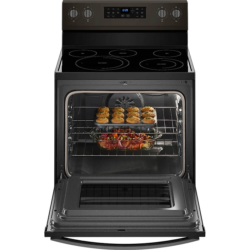 5.3 Cu. Ft. Black Stainless 5 Burner Electric Range - OPEN BOX