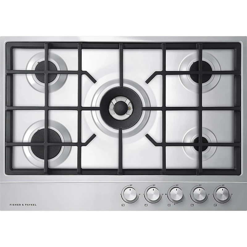 inch Stainless 5 Burner Natural Gas Cooktop