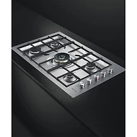 Series 9 36 inch Stainless Steel 5 Burner Gas Cooktop