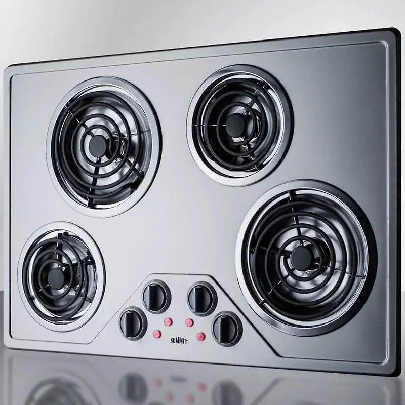 30 inch Stainless 4 Burner Electric Coil Cooktop