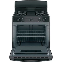 4.8 Cu. Ft. Black Free-Standing Front Control Gas Range
