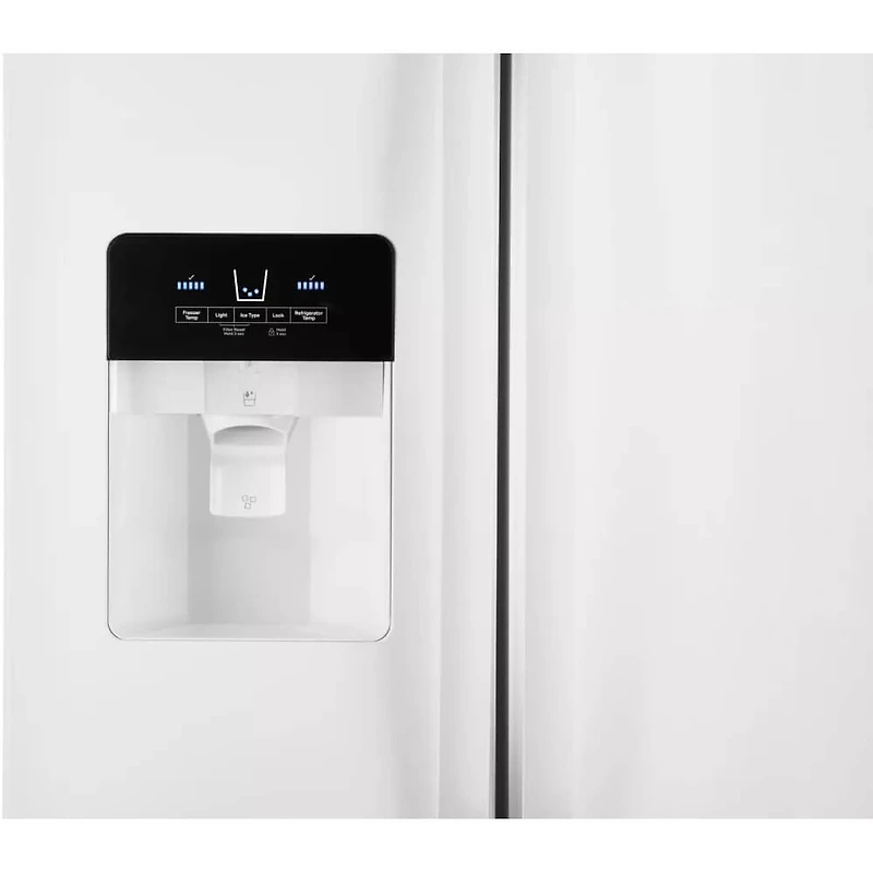 21 Cu. Ft. White Side-by-Side Refrigerator