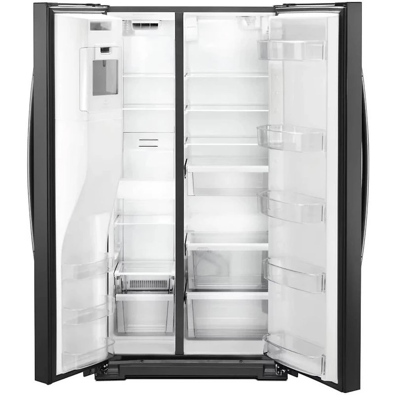 21 Cu. Ft. Black Side-by-Side Counter-Depth Refrigerator