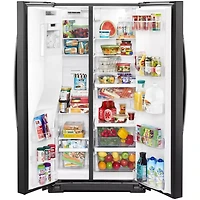 21 Cu. Ft. Black Side-by-Side Counter-Depth Refrigerator