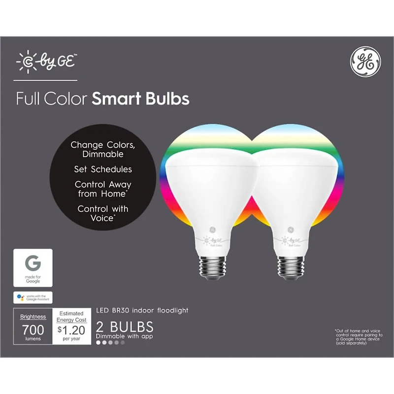 BR30 Bluetooth Smart LED Light Bulb (2 Pk.)
