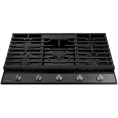 36 inch Black Stainless 5 Burner Gas Cooktop