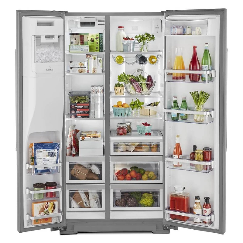 22.6 Cu.Ft. Stainless Counter-Depth Side-by-Side Refrigerator