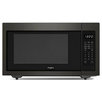 1.6 Cu. Ft. Black Stainless Countertop Microwave