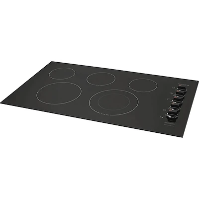 36 inch Black 5 Burner Electric Cooktop