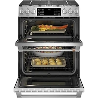 6.7 Cu. Ft. Stainless 6 Burner Gas Double-Oven Range