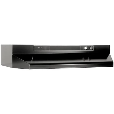 24 inch Black Under Cabinet Range Wall Hood