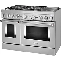 6.3 Cu. Ft. Stainless Steel Freestanding Double-Oven Gas Range