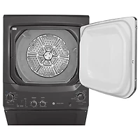 27 inch Diamond Gray Electric Washer/Dryer Stacked Laundry Center