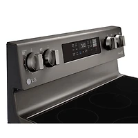 6.3 Cu. Ft. Black Stainless Electric Convection Smart Range with Air-Fry - OPEN BOX