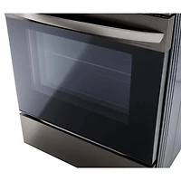 6.3 Cu. Ft. Black Stainless Electric Convection Smart Range with Air-Fry - OPEN BOX
