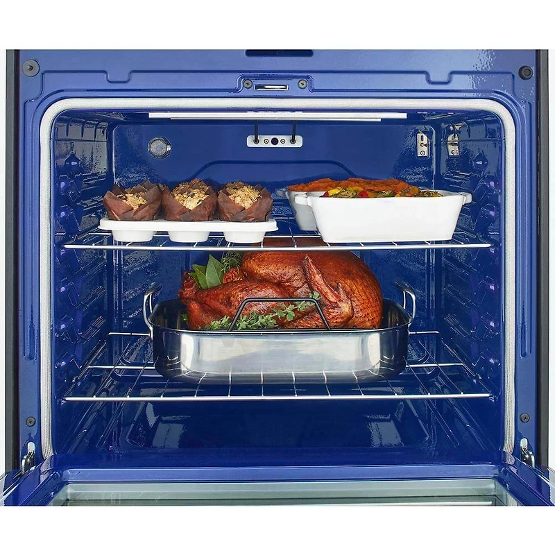 6.3 Cu. Ft. Stainless Electric Convection Smart Range with Air-Fry - OPEN BOX