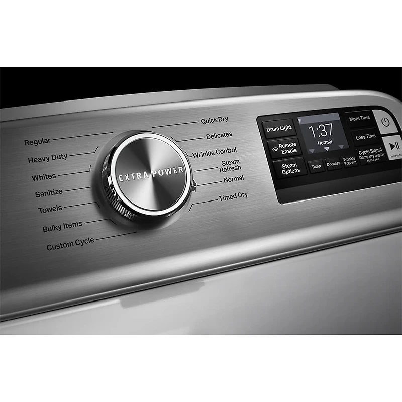 7.4 Cu.Ft. White Top Load Smart Dryer - OPEN BOX