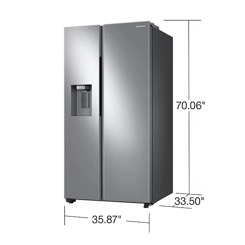 27.4 Cu. Ft. Stainless Side-by-Side Refrigerator