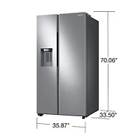 27.4 Cu. Ft. Stainless Side-by-Side Refrigerator