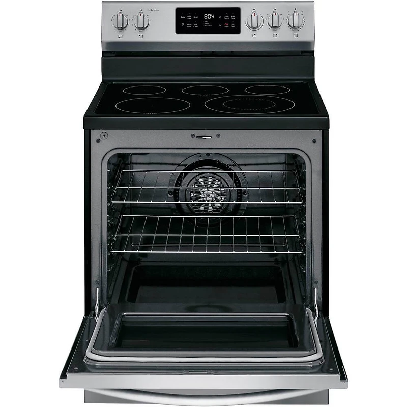 5.4 Cu.Ft. Stainless Electric Range with Steam Clean - OPEN BOX