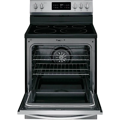 5.4 Cu.Ft. Stainless Electric Range with Steam Clean - OPEN BOX